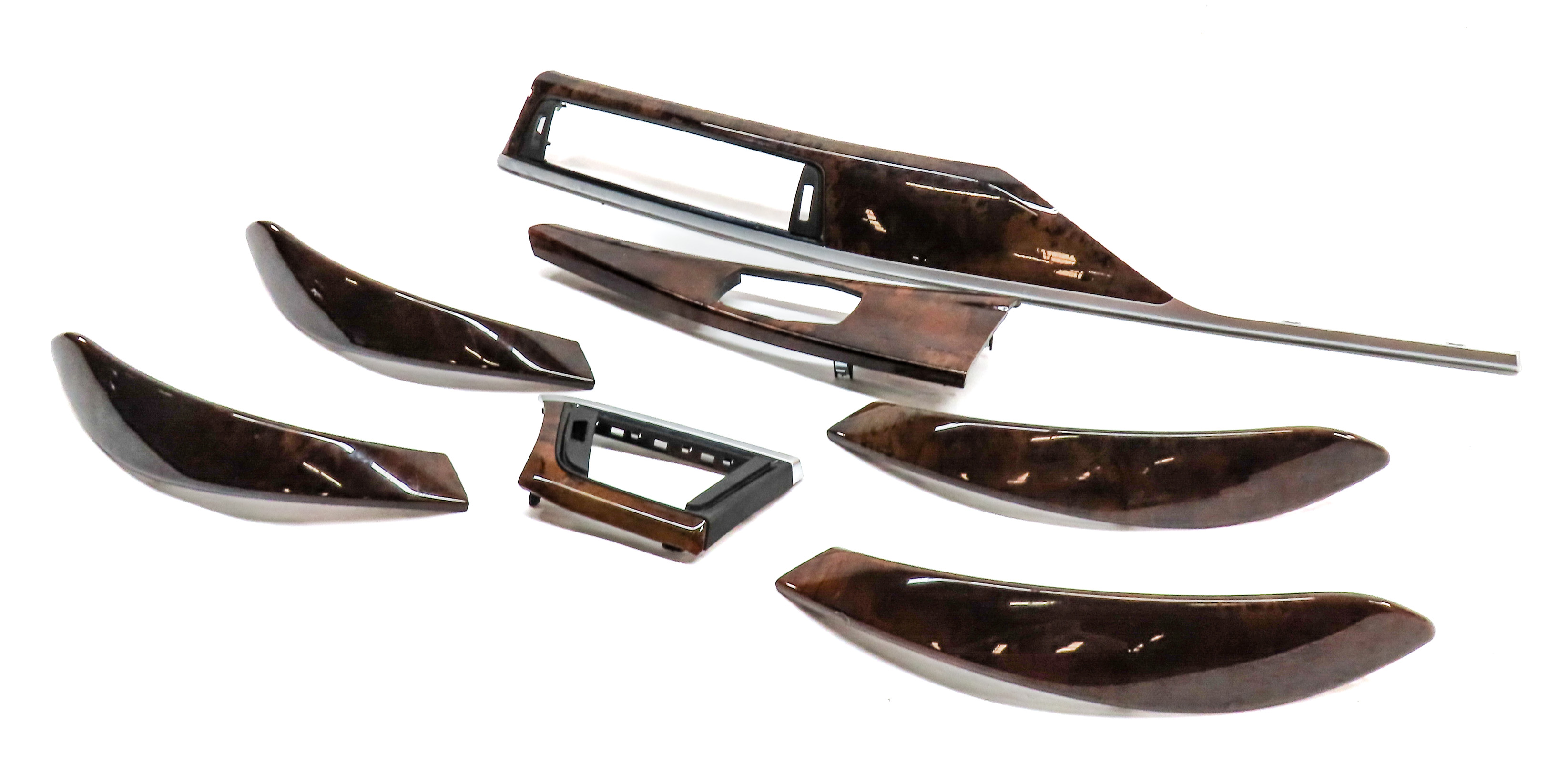 2013 BMW 335XI (F30) INTERIOR DASH FRONT CENTER CONSOLE DOOR TRIM SET/7 (Walnut) — exact item pictured